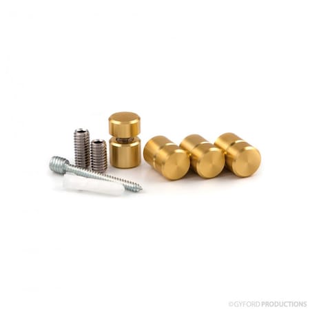 Gyford Décor Round Standoffs, Aluminum Brass Anodized SOK-8-500BR